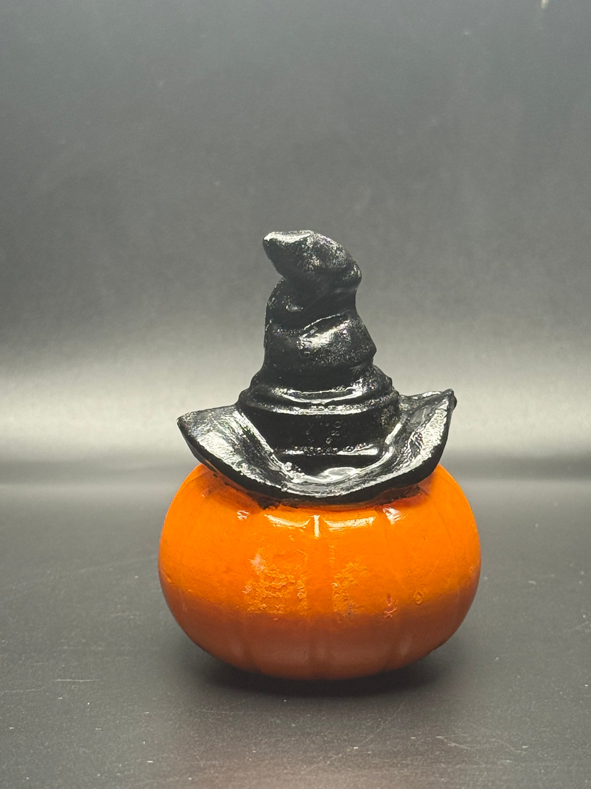 Scary Pumpkin with Witch Hat