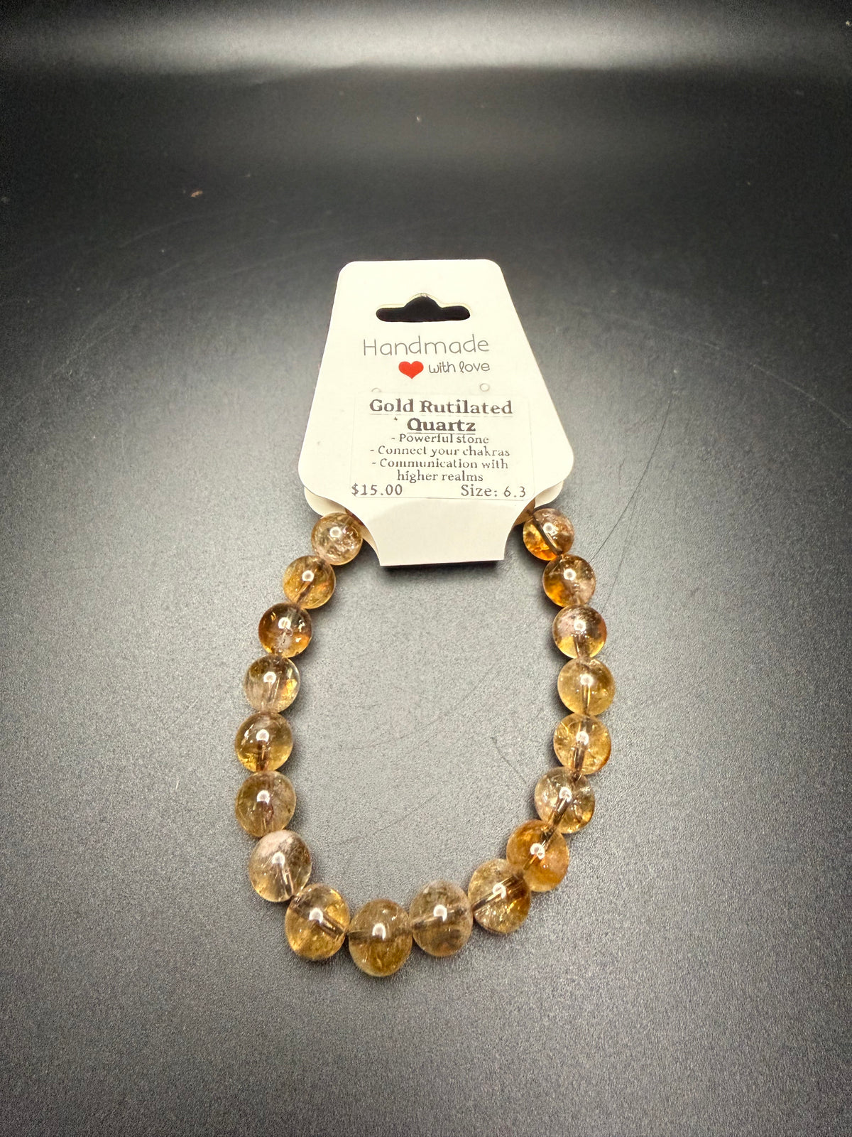 Golden Rutilated Quartz Crystal
