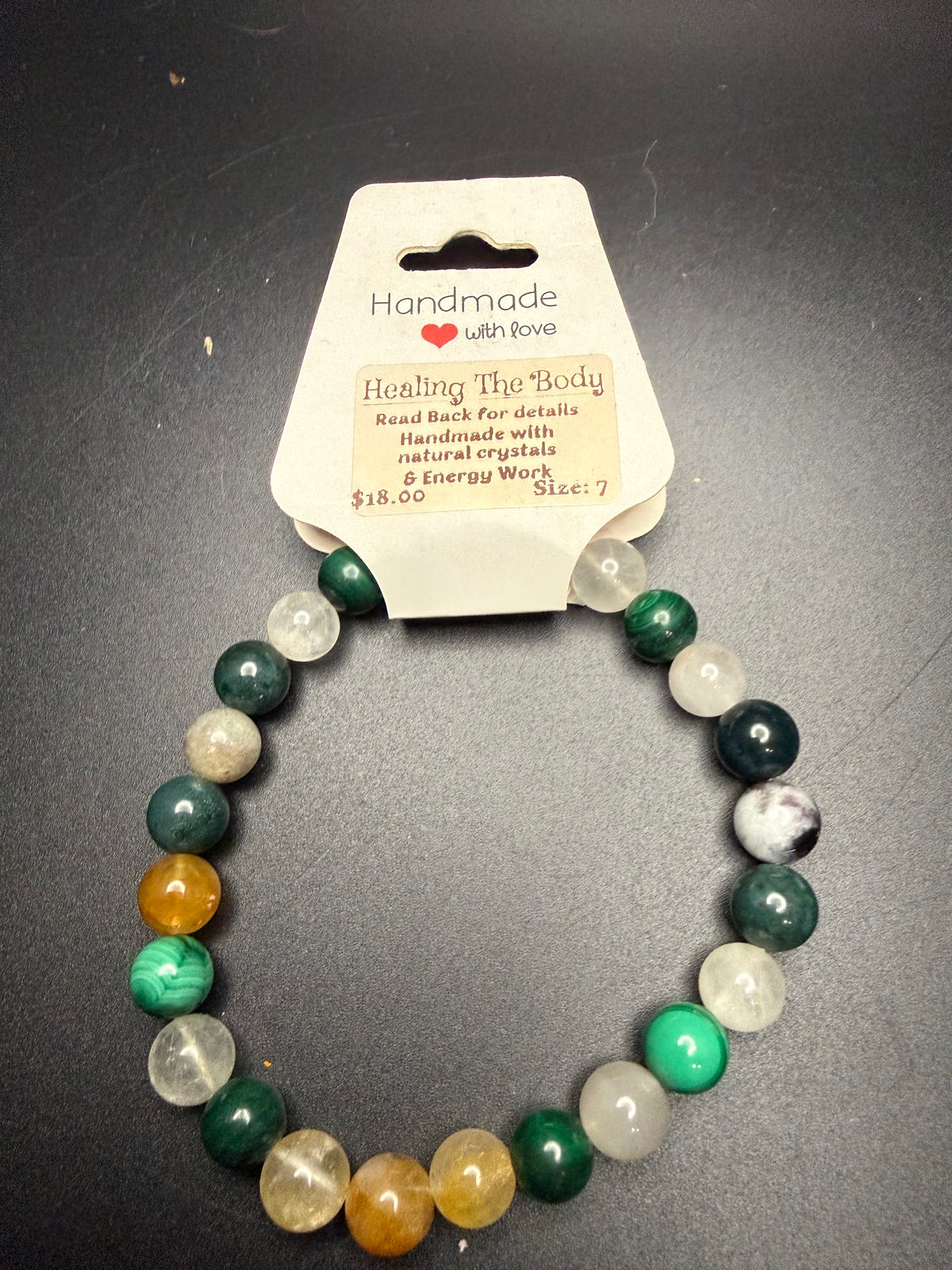 Healing the body intention bracelet