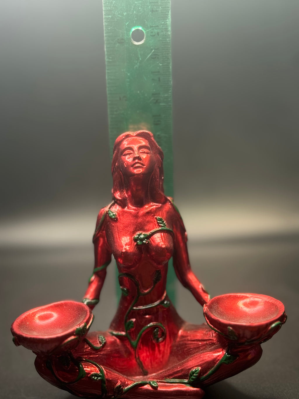 Red Meditation Lady Sphere Lady