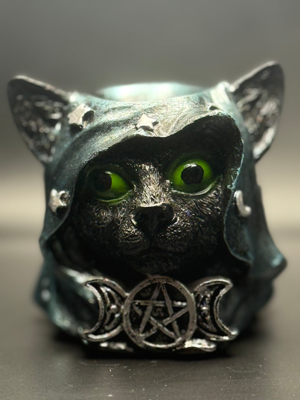 Goddess Cat Head with Triple Moon