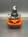 Scary Pumpkin with Witch Hat