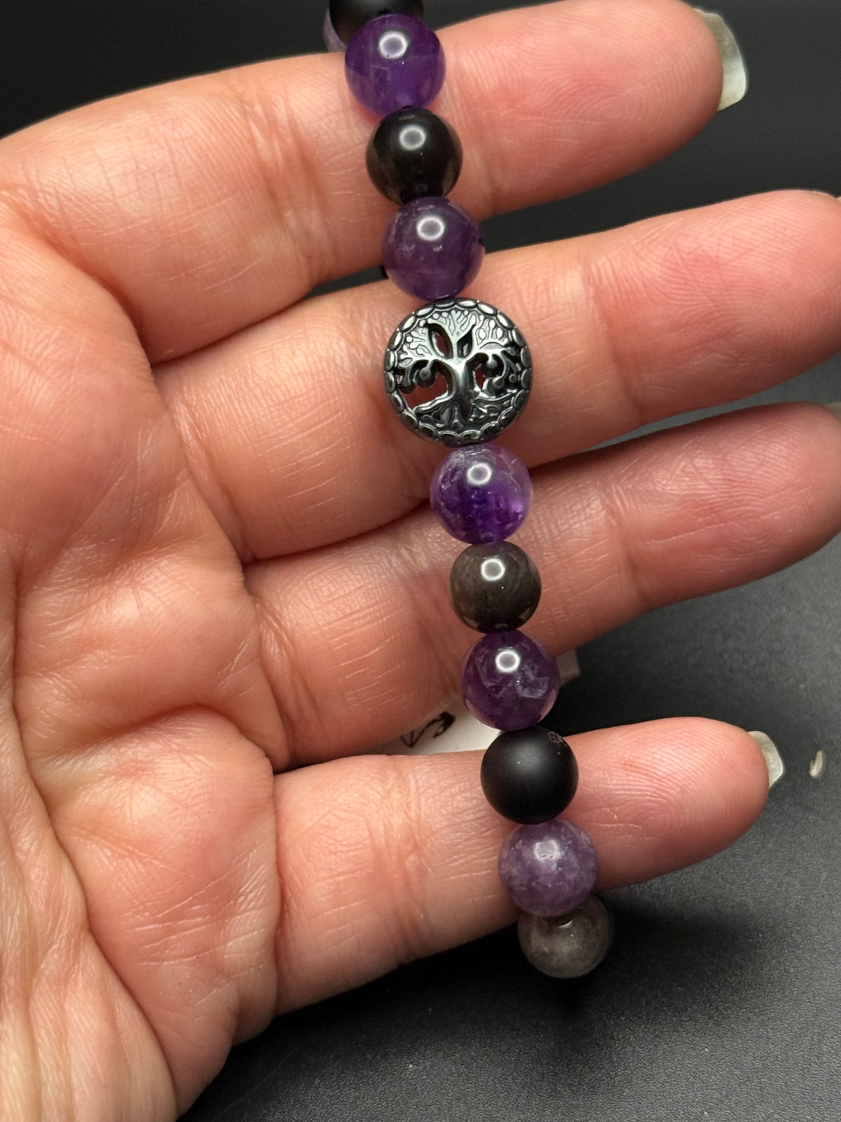 Anxiety begone, intention bracelet
