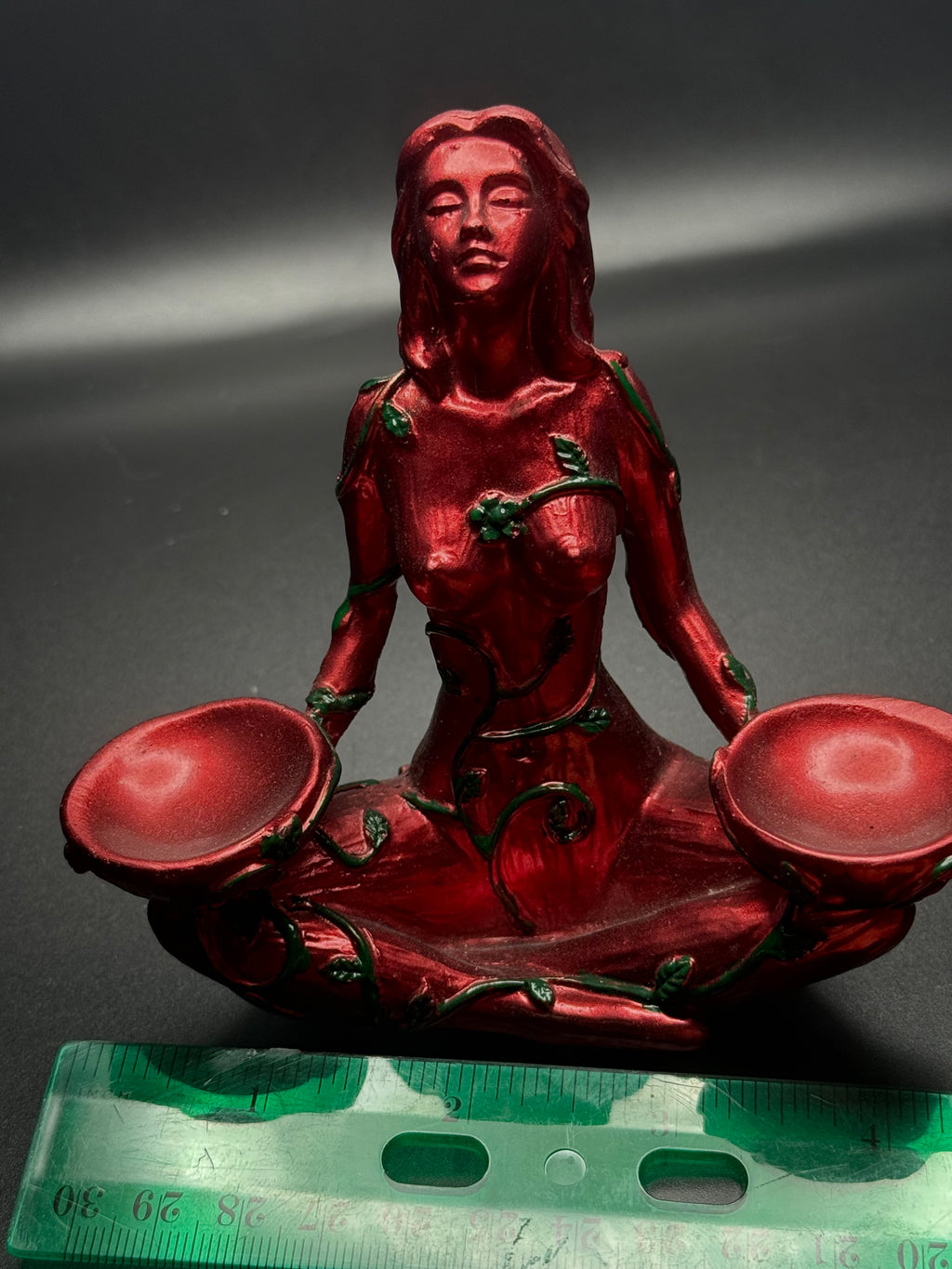 Red Meditation Lady Sphere Lady