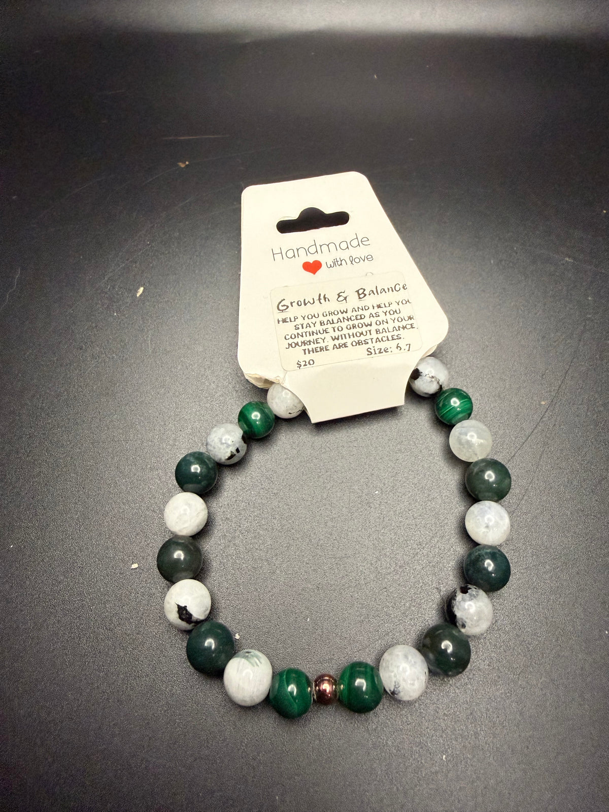 Growth and Balance intention bracelet