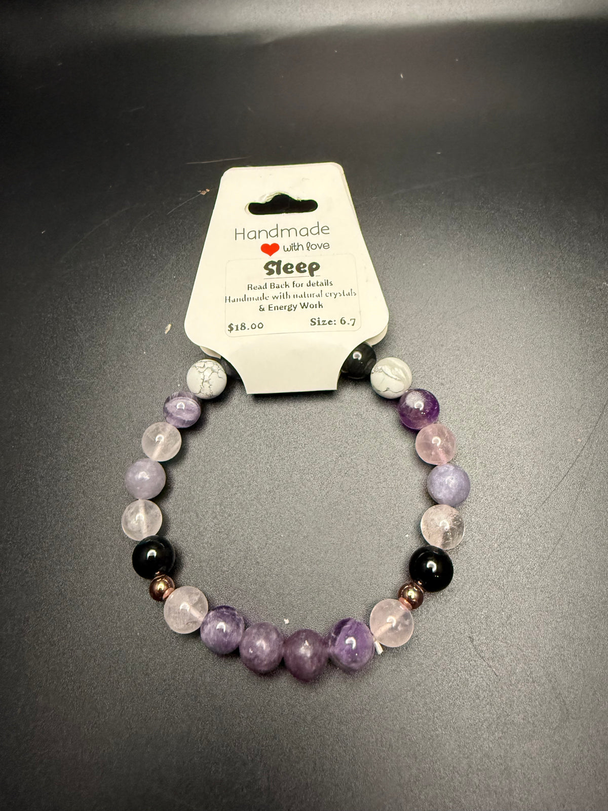 Sleep intention bracelet