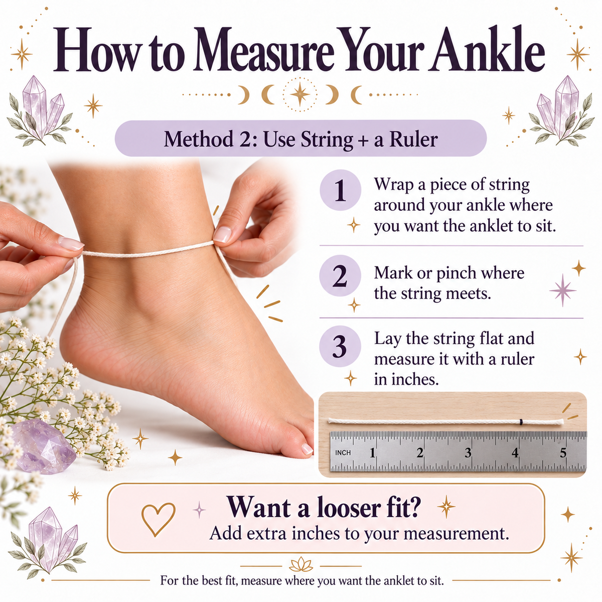 Crystal ankle bracelets