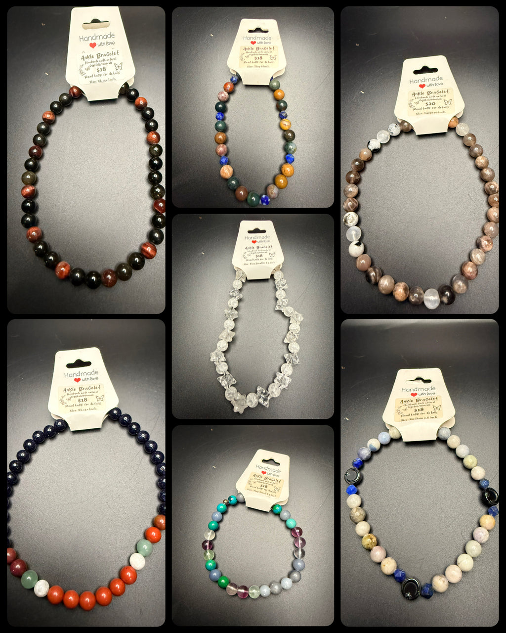 Crystal ankle bracelets
