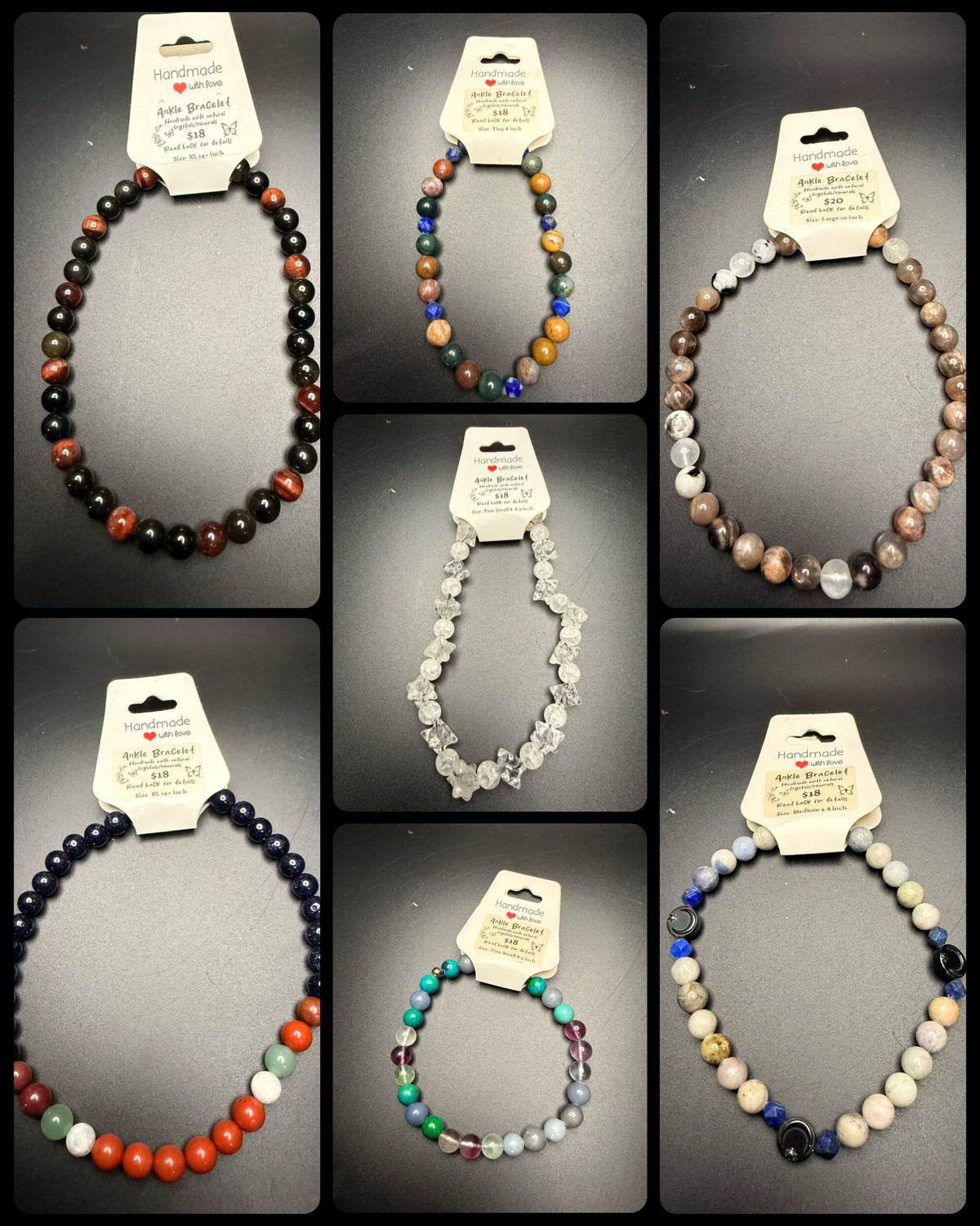Crystal ankle bracelets